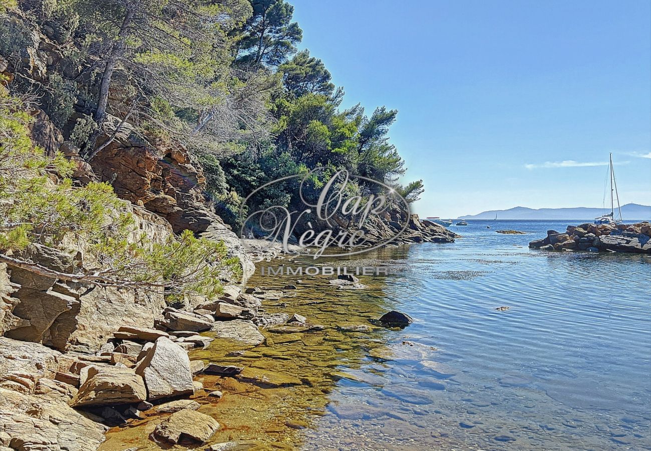 Villa à Le Lavandou - Maison pieds dans l'eau avec rooftop et port privé à Cavalière